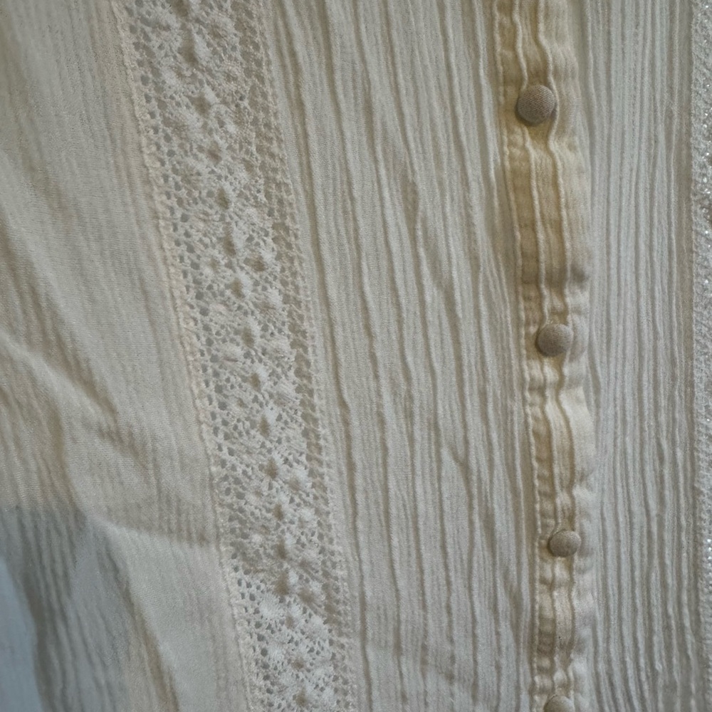 Idyllwind White Sleeveless Button-Down Tie-Front Shirt - Picture 2 of 5
